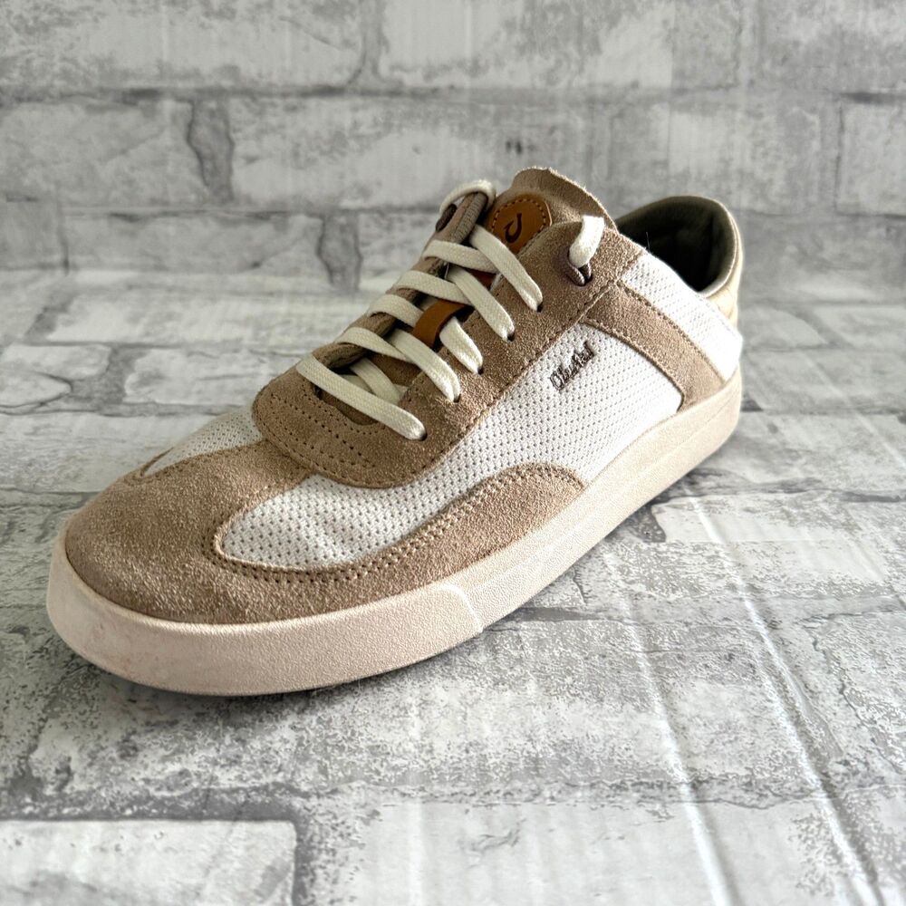 OluKai Kīlea Women's Sneaker Retro Tan Tapa Beach Lifestyle Minimalist Casual 9 - Picture 4 of 8